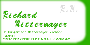 richard mittermayer business card